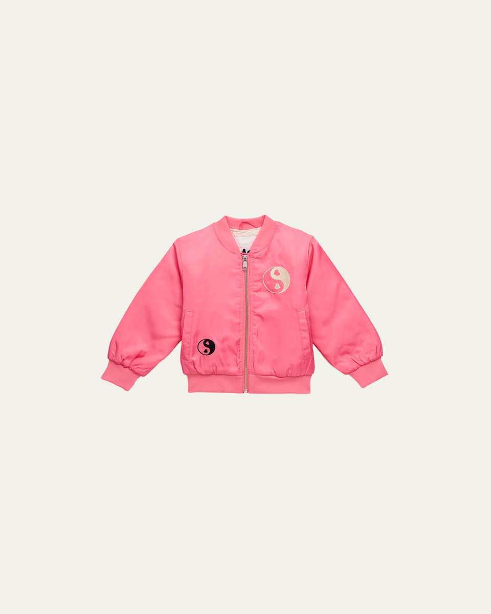 Girl's Hella Embroidered Bomber Jacket, Size 4-